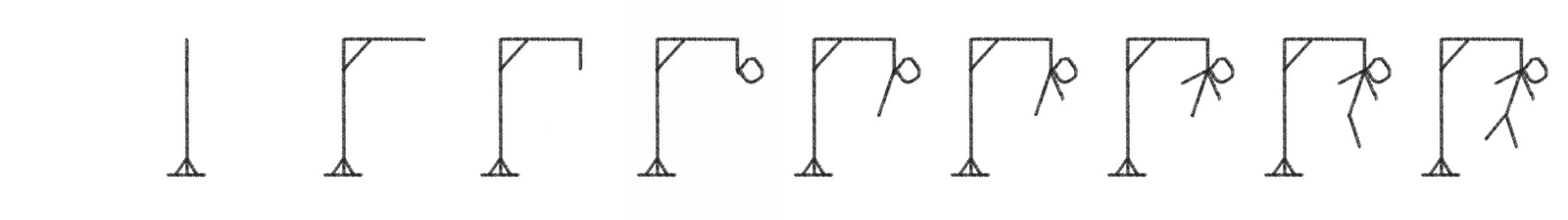 Image du pendu représentant les étapes du jeu